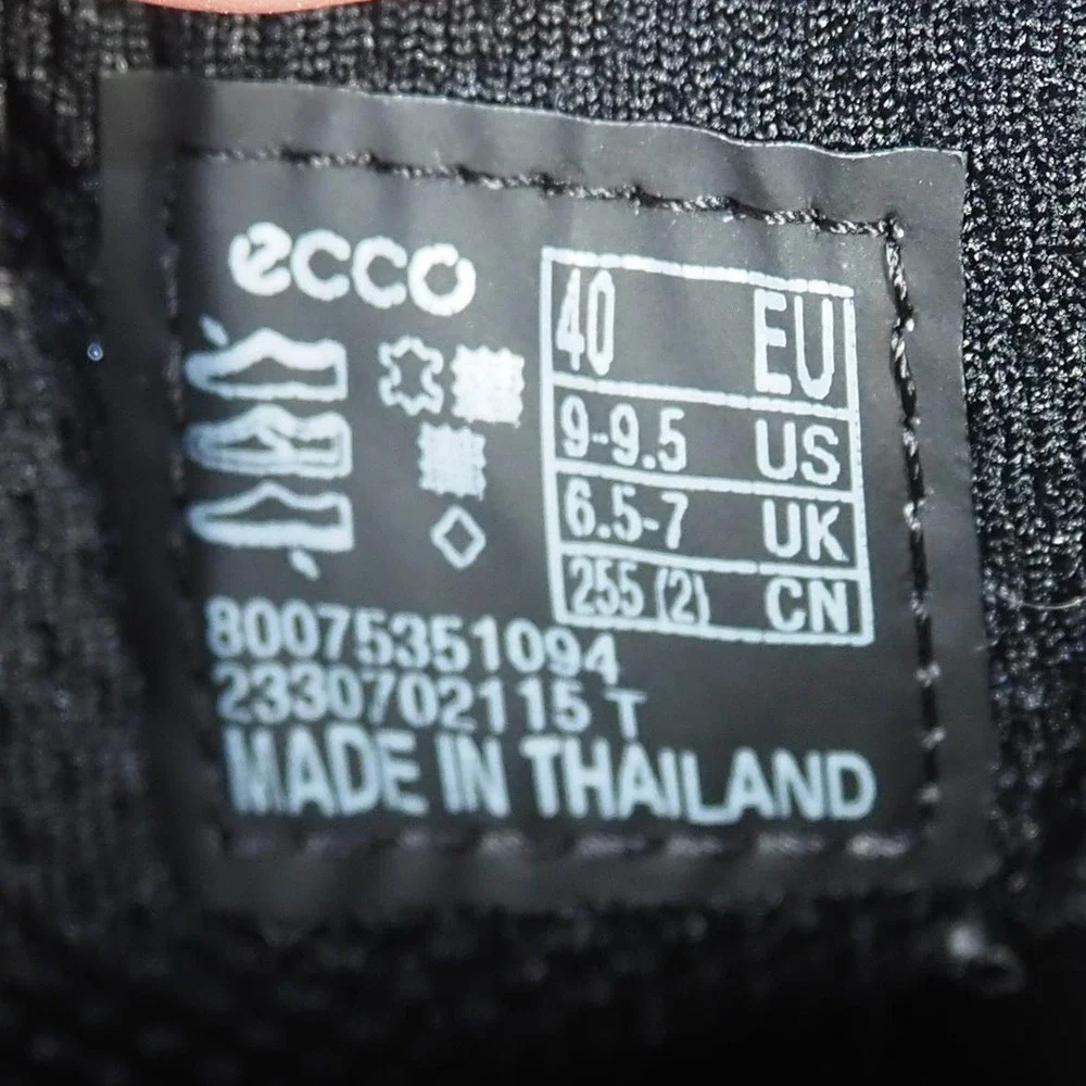 ECCO Biom‎ 2.0 Luxury Cross Trainer Shoes Black Leather Womens 9-9.5 EU 40